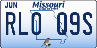 MO license plate RL0Q9S