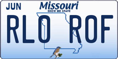MO license plate RL0R0F