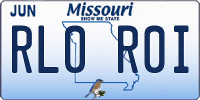 MO license plate RL0R0I
