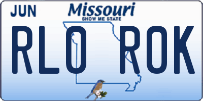 MO license plate RL0R0K