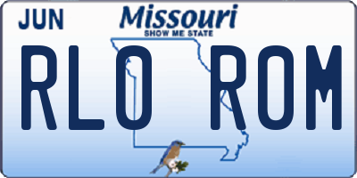 MO license plate RL0R0M