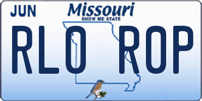 MO license plate RL0R0P