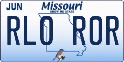 MO license plate RL0R0R