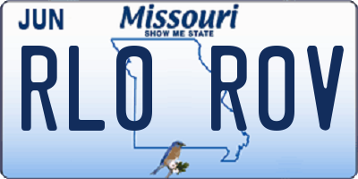 MO license plate RL0R0V