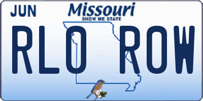 MO license plate RL0R0W