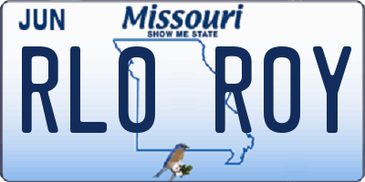 MO license plate RL0R0Y
