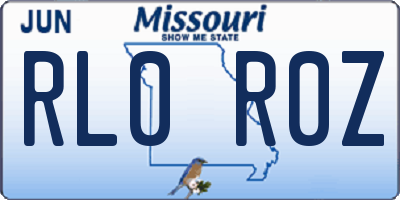 MO license plate RL0R0Z