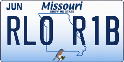 MO license plate RL0R1B