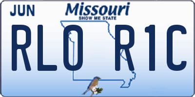 MO license plate RL0R1C