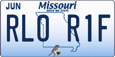 MO license plate RL0R1F