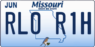 MO license plate RL0R1H