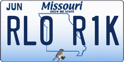 MO license plate RL0R1K