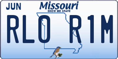 MO license plate RL0R1M