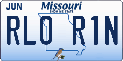 MO license plate RL0R1N