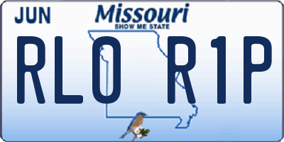 MO license plate RL0R1P
