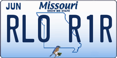 MO license plate RL0R1R