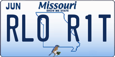 MO license plate RL0R1T