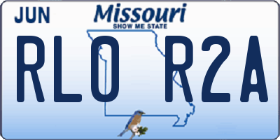 MO license plate RL0R2A