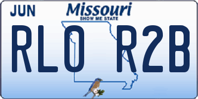 MO license plate RL0R2B