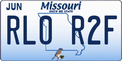 MO license plate RL0R2F