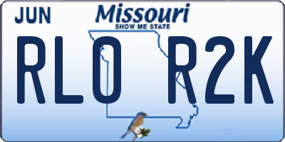 MO license plate RL0R2K