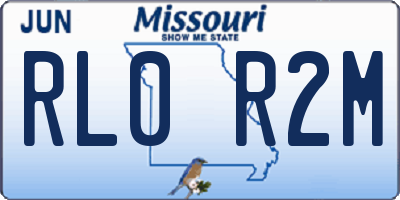 MO license plate RL0R2M