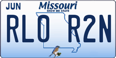MO license plate RL0R2N