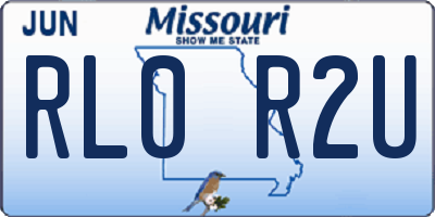 MO license plate RL0R2U