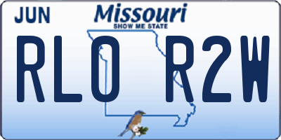 MO license plate RL0R2W