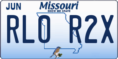 MO license plate RL0R2X