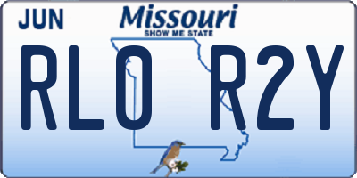 MO license plate RL0R2Y