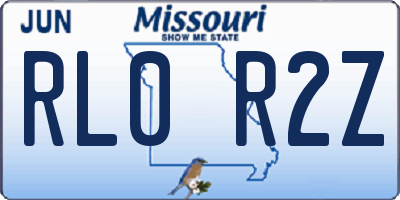 MO license plate RL0R2Z