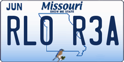 MO license plate RL0R3A