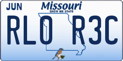 MO license plate RL0R3C