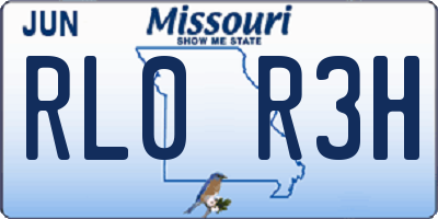 MO license plate RL0R3H