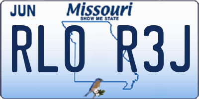 MO license plate RL0R3J
