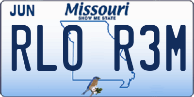 MO license plate RL0R3M