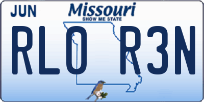 MO license plate RL0R3N
