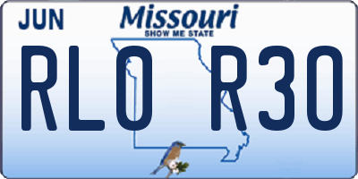 MO license plate RL0R3O