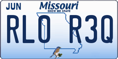 MO license plate RL0R3Q