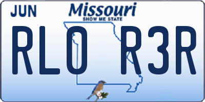 MO license plate RL0R3R