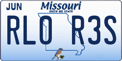 MO license plate RL0R3S