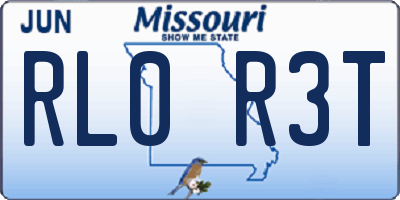 MO license plate RL0R3T