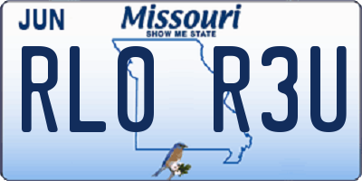 MO license plate RL0R3U