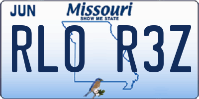 MO license plate RL0R3Z