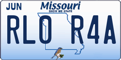 MO license plate RL0R4A