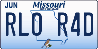 MO license plate RL0R4D