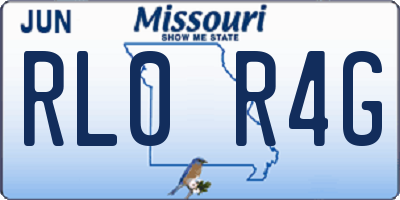 MO license plate RL0R4G