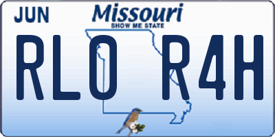 MO license plate RL0R4H