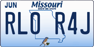 MO license plate RL0R4J